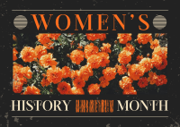 Women's History March Postcard Design