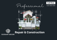 Repair and Construction Postcard Design