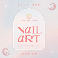 Girly Cosmic Nail Salon Linkedin Post Design