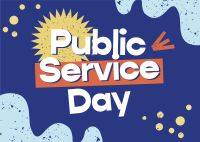 Public Service Day Postcard