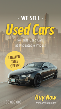 Used Car Sale Instagram Reel Image Preview