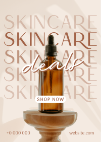 Minimalist Skincare Deals Poster Design