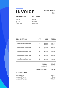 Abstract Curves Invoice