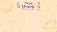 Lotus Diwali Greeting Zoom Background