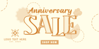 Hippie Anniversary Sale Twitter Post Design