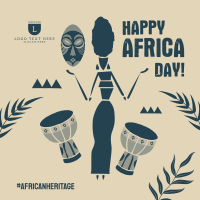 Africa Day Greeting Instagram Post Design