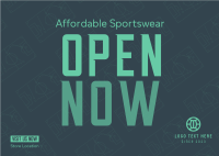 Affordable Sportswear Postcard Design