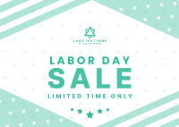 Labor Day Flash Sale Postcard