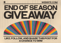 Retro Season End Giveaway Postcard