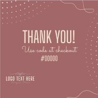 Thank You Voucher Code Instagram Post Design