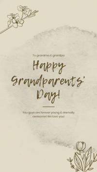 Flower Grandparent's Day Facebook Story