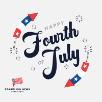 July 4th Fireworks Instagram Post Image Preview