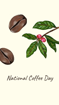 National Coffee Day Illustration Instagram Story