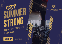Summer Fitness Workout Postcard