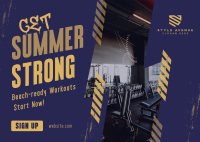 Summer Fitness Workout Postcard Image Preview