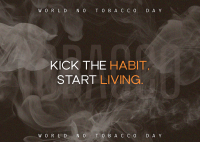 No Tobacco Day Typography Postcard