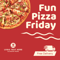 Fun Pizza Friday Instagram Post Design