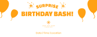 Surprise Birthday Bash Facebook Cover Design