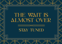 Stay Tuned Art Deco Postcard Design