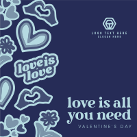 Valentine Love Instagram Post Design