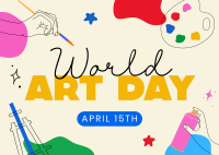 World Art Day Postcard