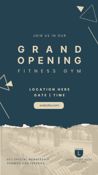 Fitness Gym Grand Opening Facebook Story