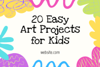 Easy Art for Kids Pinterest Cover Design