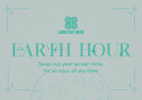 Earth Hour Sky Postcard