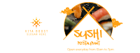 Sushi Dishes Facebook Cover Image Preview