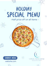 Holiday Pizza Special Poster