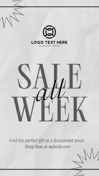 Minimalist Week Discounts Instagram Reel Image Preview