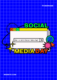 Retro Social Media Poster