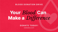 Minimalist Blood Donation Drive Animation