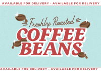 Minimalist Coffee Bean Delivery Postcard