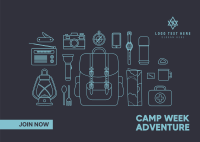 Camp Week  Adventure Postcard