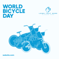 World Bicycle Day CMYK Instagram Post Design