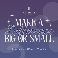 Day of Charity Quote Instagram Post Design