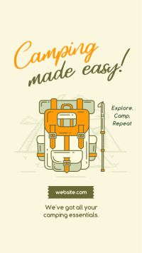 Camping made easy Facebook Story