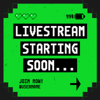 Livestream Start Gaming Instagram Post Design