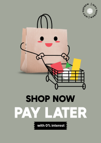 Cute Shopping Bag Poster