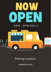 Food Truck Opening Flyer