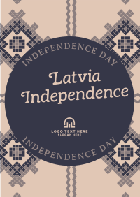 Traditional Latvia Independence Poster