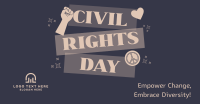 Bold Civil Rights Day Stickers Facebook Ad