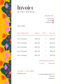 Flowers Invoice example 4