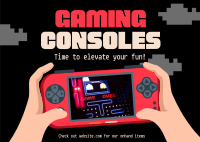 Gaming Consoles Sale Postcard