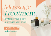 Simple Massage Treatment Postcard