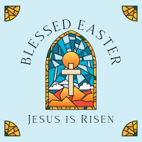 Easter Stained Glass Instagram Post