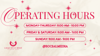 Minimalist Operating Hours Facebook Event Cover