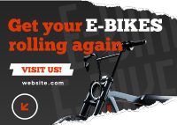 Rolling E-bikes Postcard