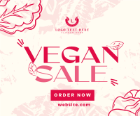 Trendy Open Vegan Restaurant Facebook Post Design